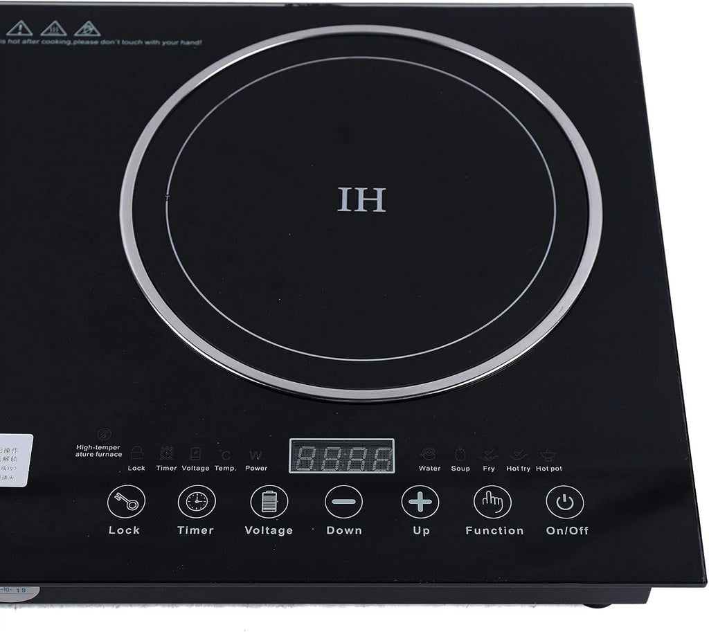 Dual Induction Cooker Cooktop Digital Hot Plate Digital Electric Countertop Burner Touch Sensor Control Stove Dual Hot Plate 8 Gear Firepower Induction cooker + Ceramic-Cooker (1200W+1400W)
