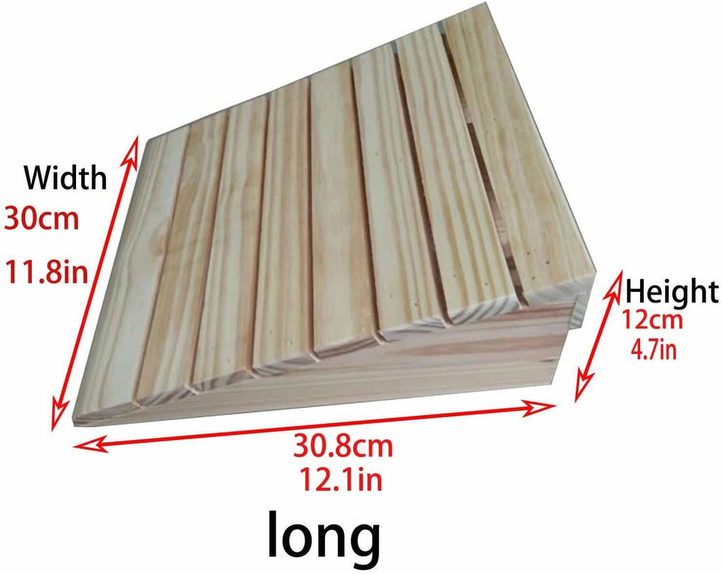 JYDQM Wheelchair Ramp Portable Door Threshold Ramp Wood, Non Slip Doorways Step Ramp, Mobility Entry Ramp for Wheelchair/Bike/Scooter, Curb Ramps for Seniors/Toddlers/Pets(Size:30.8 x 30 x 12cm)