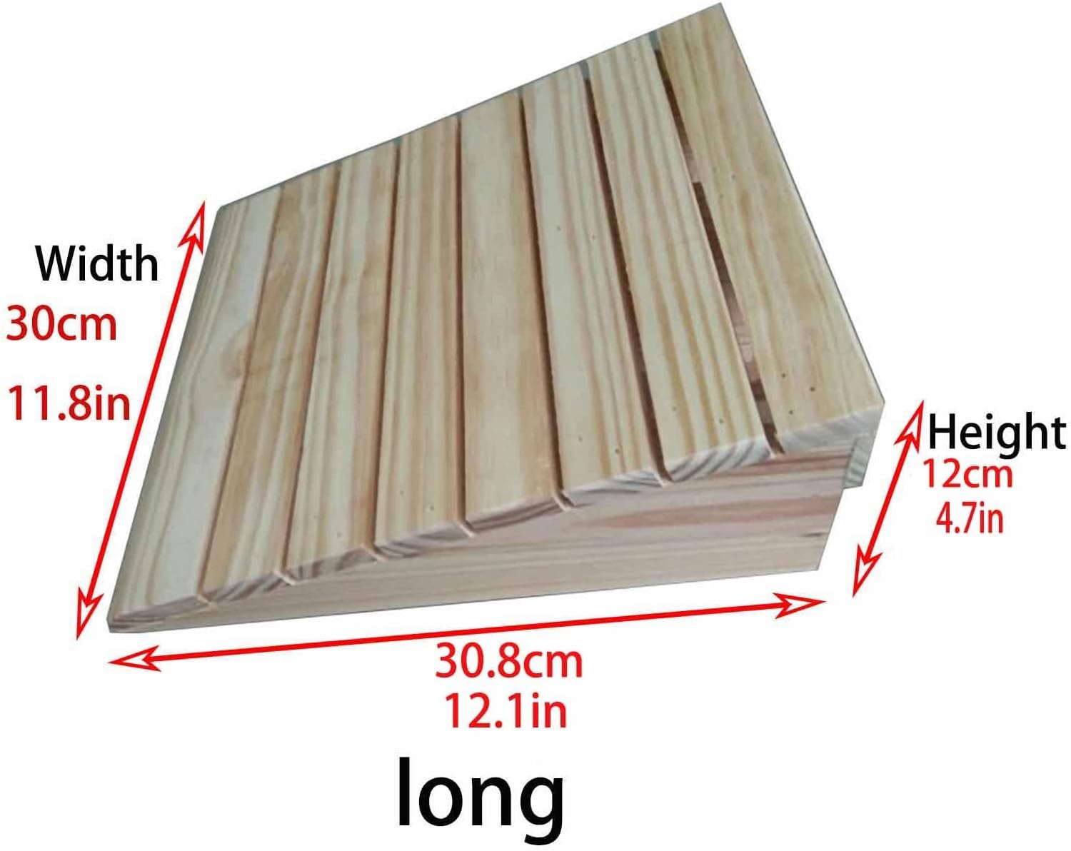 JYDQM Wheelchair Ramp Portable Door Threshold Ramp Wood, Non Slip Doorways Step Ramp, Mobility Entry Ramp for Wheelchair/Bike/Scooter, Curb Ramps for Seniors/Toddlers/Pets(Size:30.8 x 30 x 12cm)