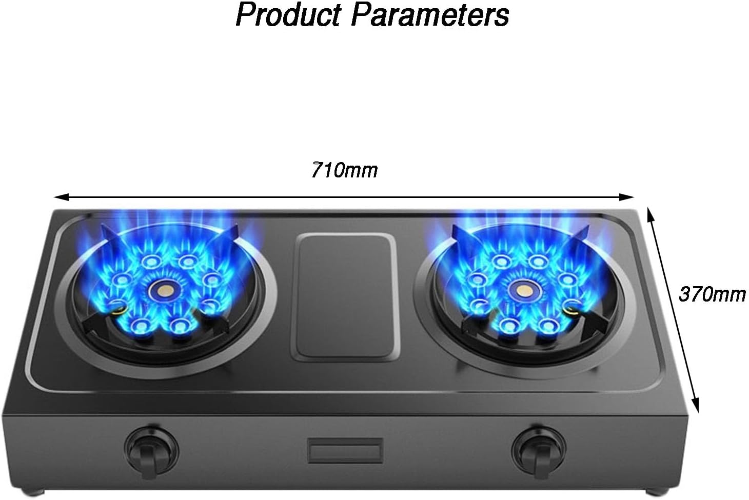 Propane Stove,2 Burners Portable Propane Stove,24566.4BTU High Power Stainless Steel Gas Cooktop for Kitchen Outdoor RV and Apartments(black) (Color : LPG, Size : Style 1)