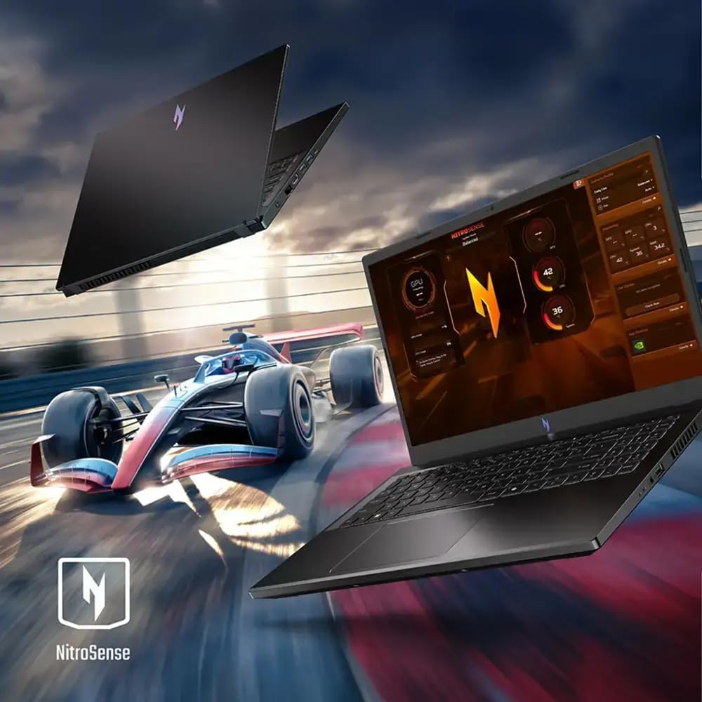 acer Nitro V Gaming Laptop, 15.6' FHD IPS Display, 144Hz, AMD Ryzen 5 7535HS, 6 Cores, GeForce RTX 4050, 16GB DDR5, 1TB SSD, Obsidian Black, Windows 11, BK, Laptop Bag, TWE Mouse Pad & Mouse