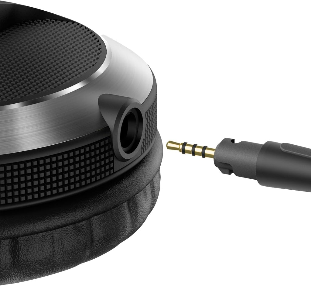 Pioneer HDJ-X7-S Over-Ear DJ Headphones, Silver