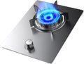 Propane Gas Stove,Desktop Propane Gas Stove,Tempered Glass Single Burner Propane Stove,Max 14330.4BTU Suitable for Apartments, Kitchens and More (Color : Silver, Size : LPG)