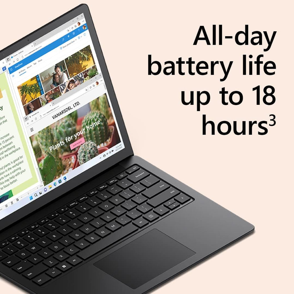 Microsoft Surface Laptop 5 (2022), 13.5' Touch Screen, Thin & Lightweight, Long Battery Life, Fast Intel i7 Processor for Multi-Tasking, 16GB RAM, 512GB Storage with Windows 11, Black