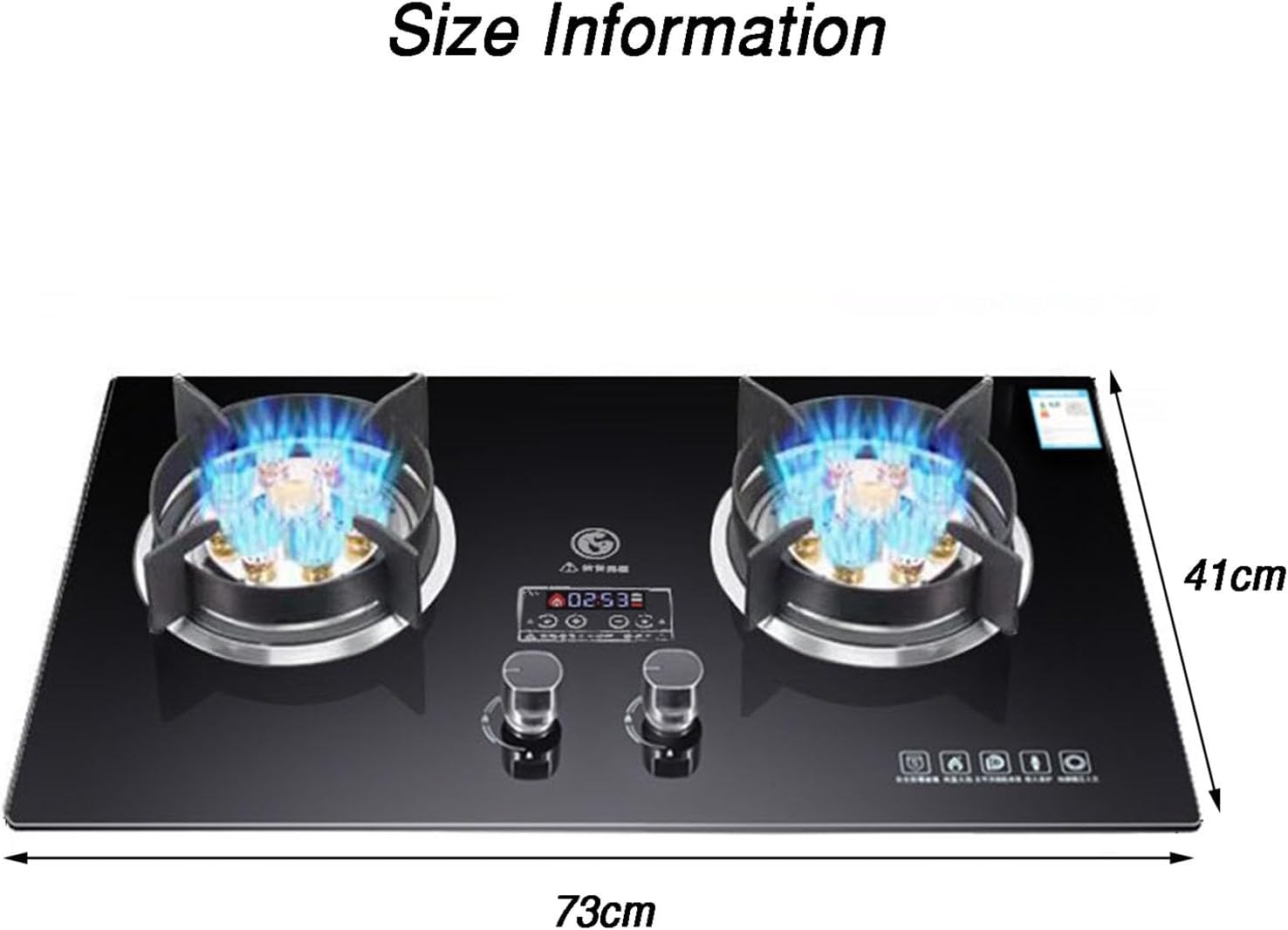 Propane Stove,2 Burners Portable Propane Stove,tempered Glass Gas Cooktop,Maximum 15354BTU for Food Trucks and Family Restaurants(black) (Color : LPG, Size : Style 2)