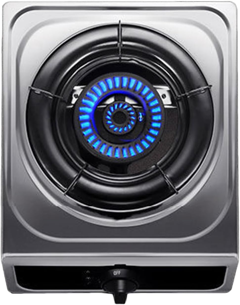Portable Gas Stove,Single Burner,Stainless Steel Catering 4.0KW Indoor Regulators,Gas/LP Gas Conversion Stove,with Flameout Protection(LPG)