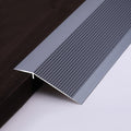 Aluminum Transition Strip for Tile, 4inch 10cm Wide Floor Edging Trim Black Gold Silver Threshold Ramp for Uneven Flooring Gap Drop, Self Adhesive Non Slip Bar, Kitchen Bedroom (E W 10CM)