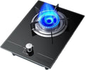 Gas Stove Single Burner,Kitchen Counter Top Stove 4.2KW,Gas/LP Gas Conversion Stove,with Flameout Protection,for Home Kitchen Motor Home Camp(LPG)