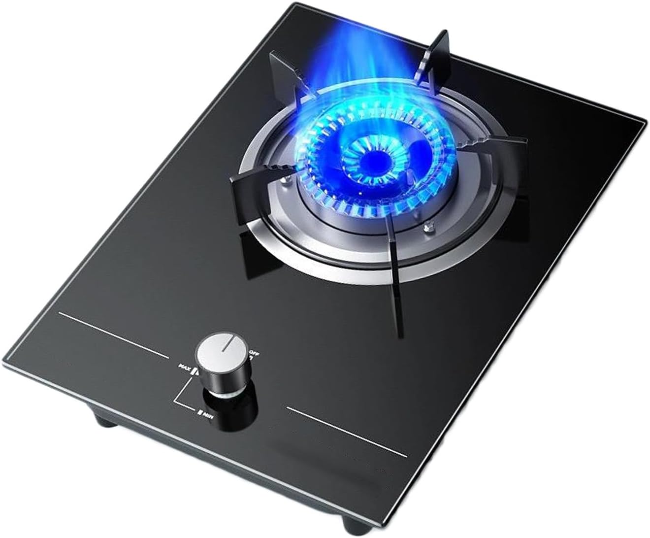 Gas Stove Single Burner,Kitchen Counter Top Stove 4.2KW,Gas/LP Gas Conversion Stove,with Flameout Protection,for Home Kitchen Motor Home Camp(LPG)