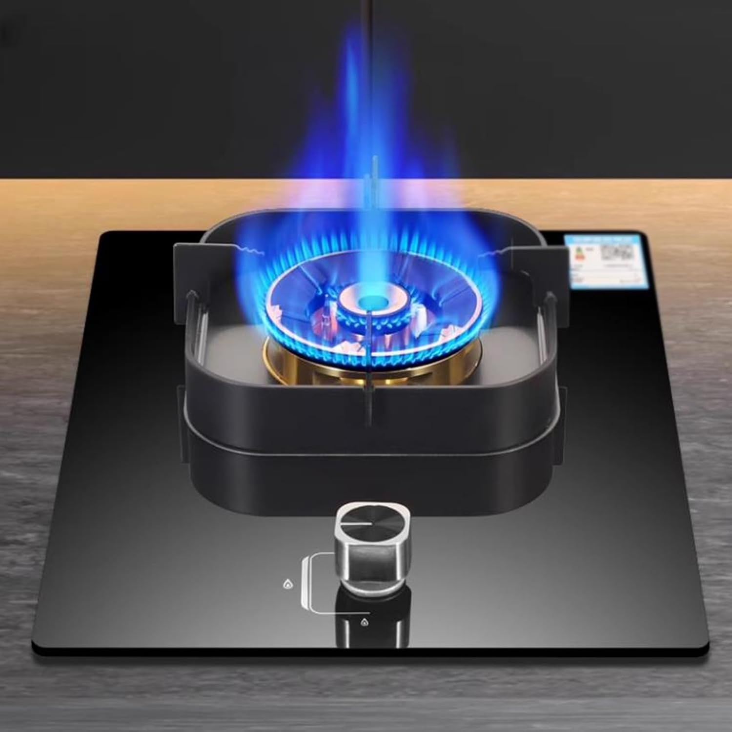 Gas Stove with 1 Burner,5.2KW Kitchen Counter Top Stove,Gas/LP Gas Conversion Stove,with Flameout Protection,for Home Kitchen Motor Home Camp(LPG)