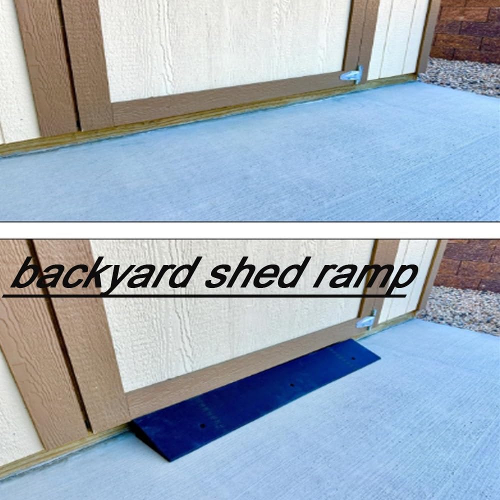 39' Long Curbside Ramp 2'' Rise Rubber Threshold Ramp Rubber Wheelchair Access Door Ramp Portable Driveway Scooter Ramps，2200 LBS Capacity Non-Skid(Height: 5.5cm/2.16in)