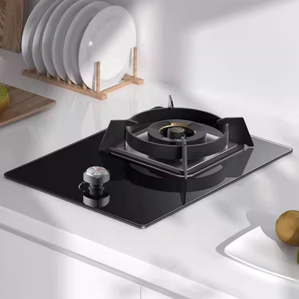 Gas Stove,Portable Tempered Glass Gas Hob LPG/NG Cooker,for Home Camping Garden Catering,Heat Load:5.2KW/17742.4BTU,1 Burner Embedded (Color : LPG)
