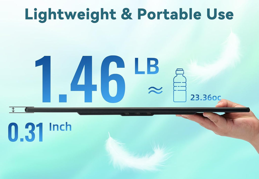 2.5K Portable Monitor for Laptop - 16 inch QHD Laptop Screen Extender 120% sRGB Wide Color HDR HDMI USB C Travel External Display with Kickstand Gaming Monitor for Computer PC Phone Game Console