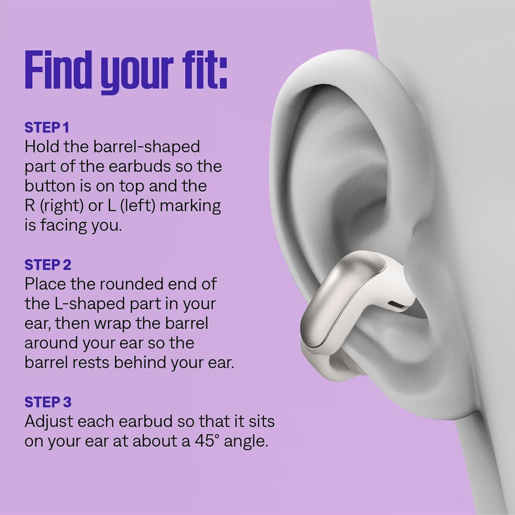 Bose Ultra Open Bluetooth Earbuds, True Wireless Earbuds with OpenAudio for Awareness, Clip On Design for Comfort, Immersive Audio, Up to 48 Hrs of Playtime + 20W Wall Charger (Sunset Iridescent)