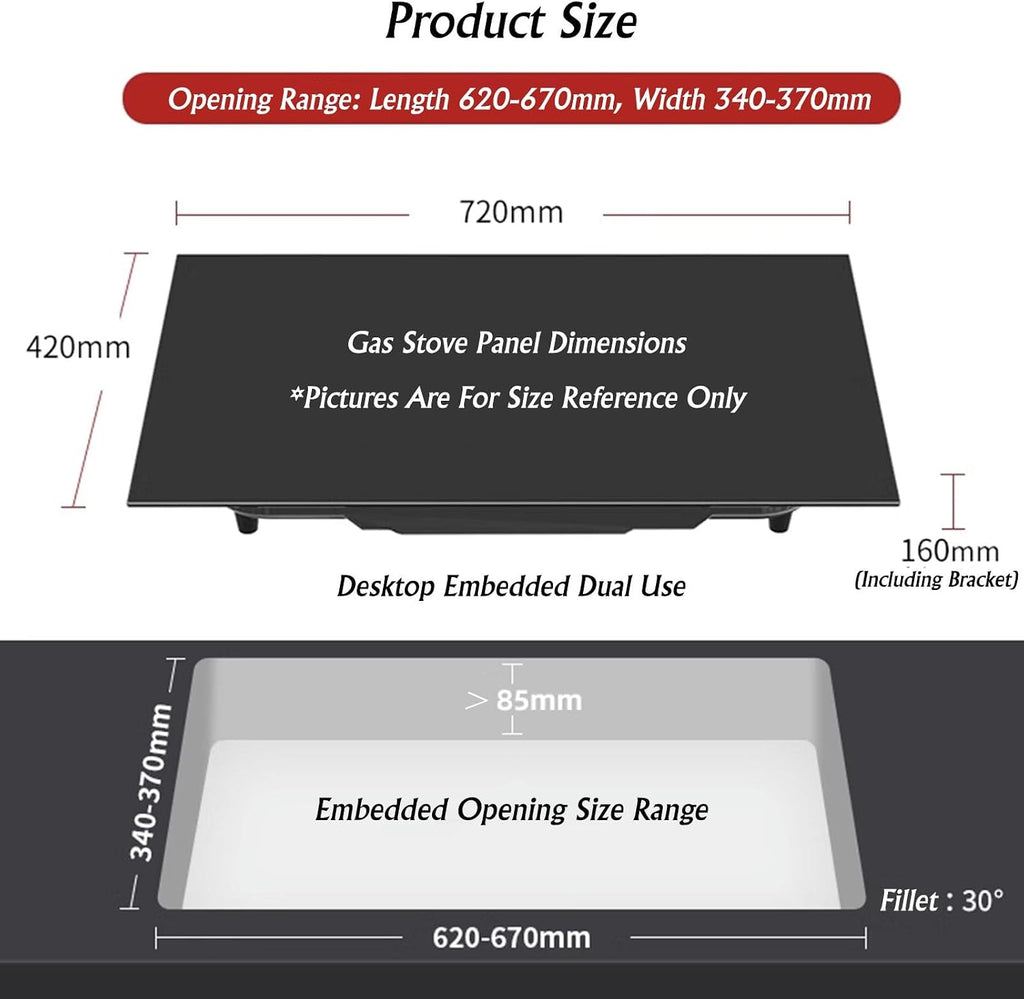 Propane Stove,tempered Glass Gas Cooktop,2 Burners Portable Propane Stove,Maximum 17742.4BTU Great for Family Restaurants and Food Trucks (Color : NG)
