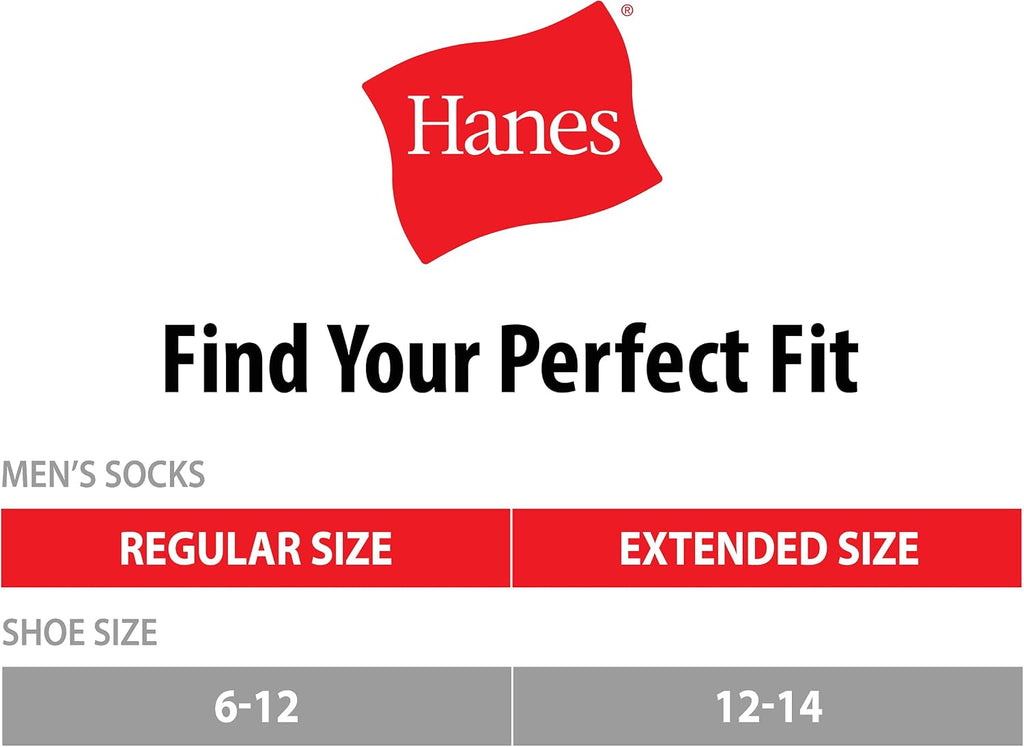 Hanes Men's Socks, Active Cool X-temp Lightweight Moisture-wicking Cushioned Ankle, Crew and No Show, 12 and 14 Pair Packs
