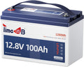 Timeusb 12V 100Ah Trolling Motors LiFePO4 Lithium Battery Group 31 with Low-Temp Protection, 15000 Deep Cycle Marine Batteries with 100A BMS, 1280Wh Energy, Perfect for Boat, RV, Solar, Energy Storage
