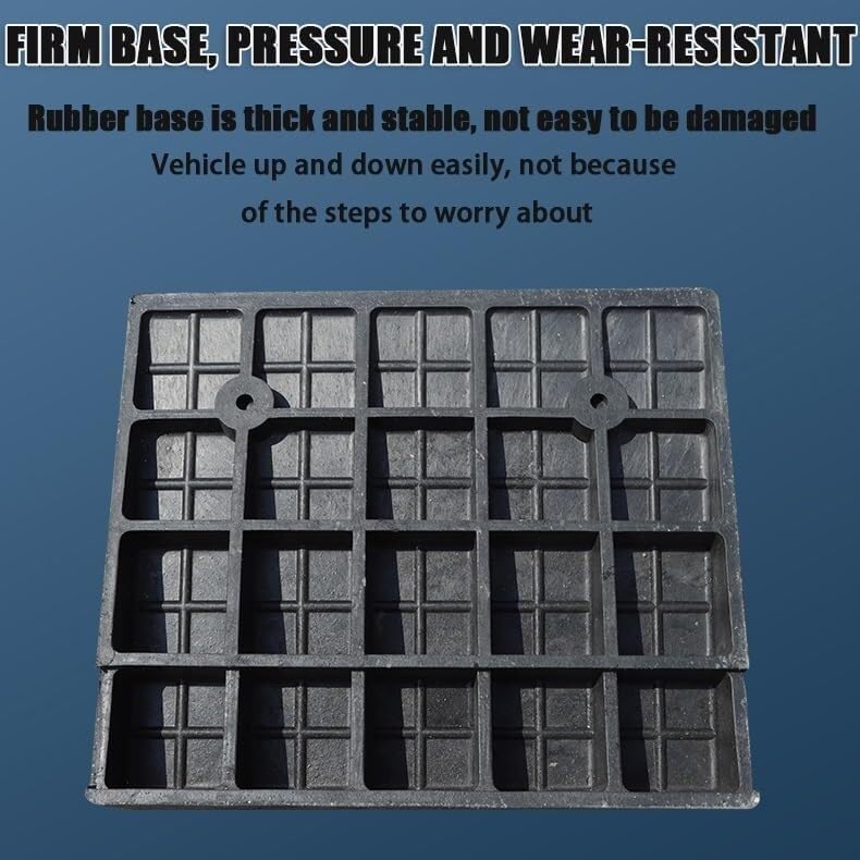 Rubber Ramps Threshold ramp, Rubber Road Curb ramp, car ramp pad with Anti-Slip Surface(50 * 32 * 10cm/50 * 12.6 * 4in)