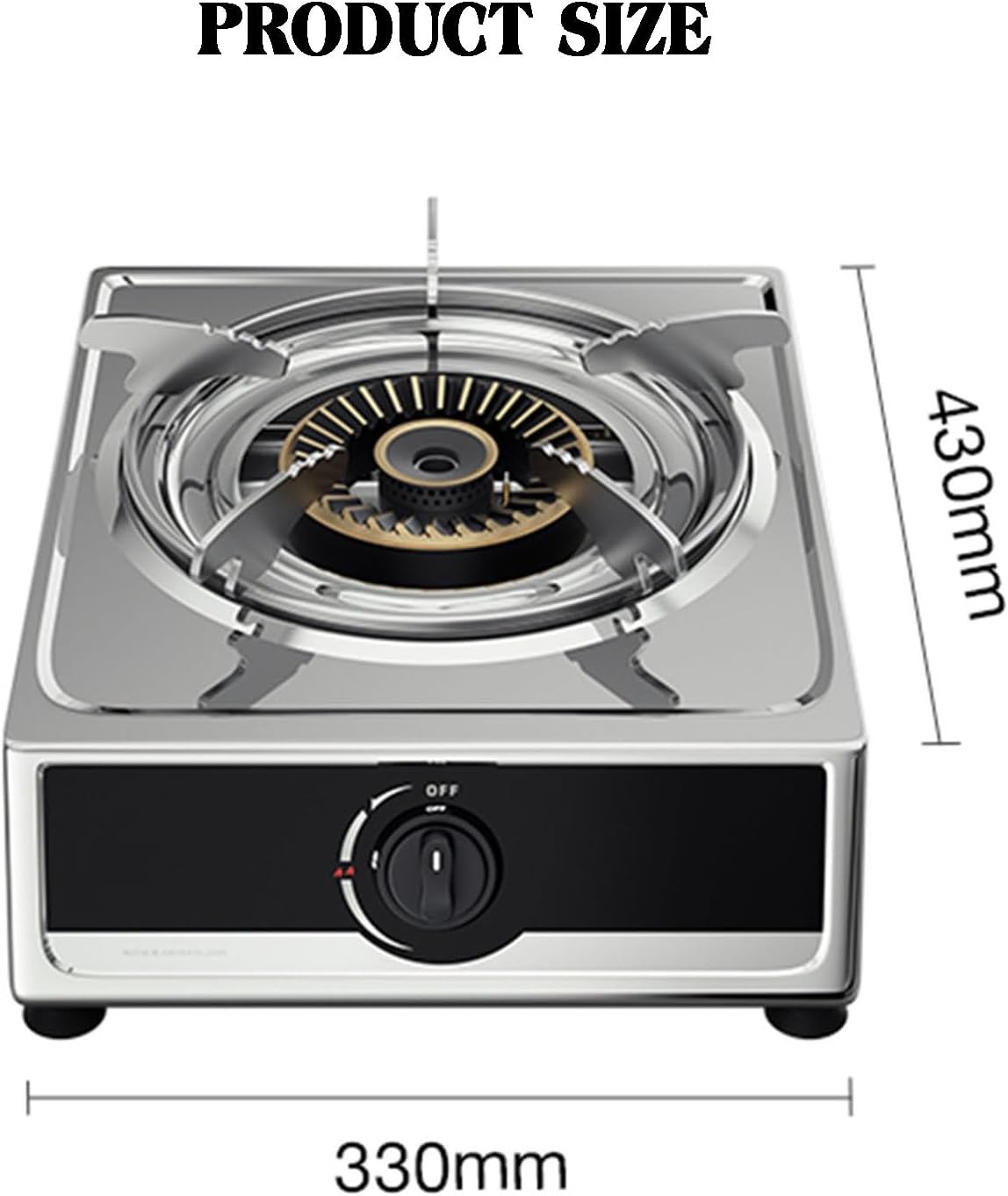 Gas Stove,1 Burner Portable Gas Hob LPG/NG Cooker,Stainless Steel Freestanding Table Top for Home Camping Garden Catering,4.2KW/14330.4BTU (Color : LPG)