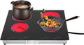 4-Burner Ceramic Cooktop, 3000W Pro Electric Stove, 9 Power Levels, LED Touch Control, Overheat Protection & Child Lock, Built-in/Countertop for Home & Commercial Use