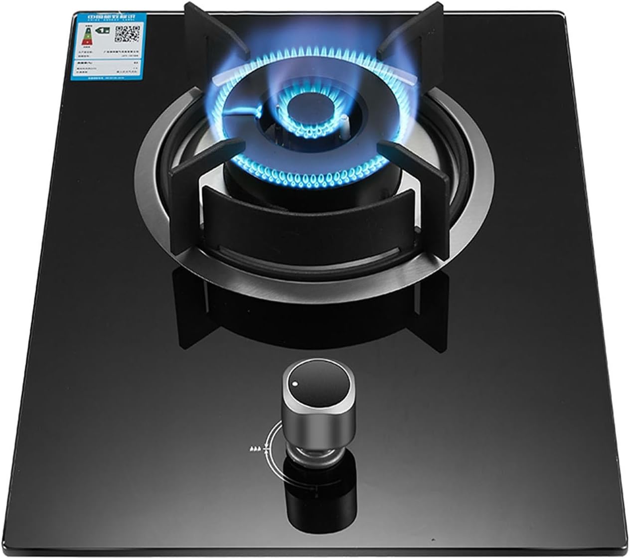 Portable Gas Stove,Single Burner Propane Stove,Max 17060BTU with Pulse Electronic Ignition Tempered Glass Suitable for Apartments Kitchens and More (Color : NG)
