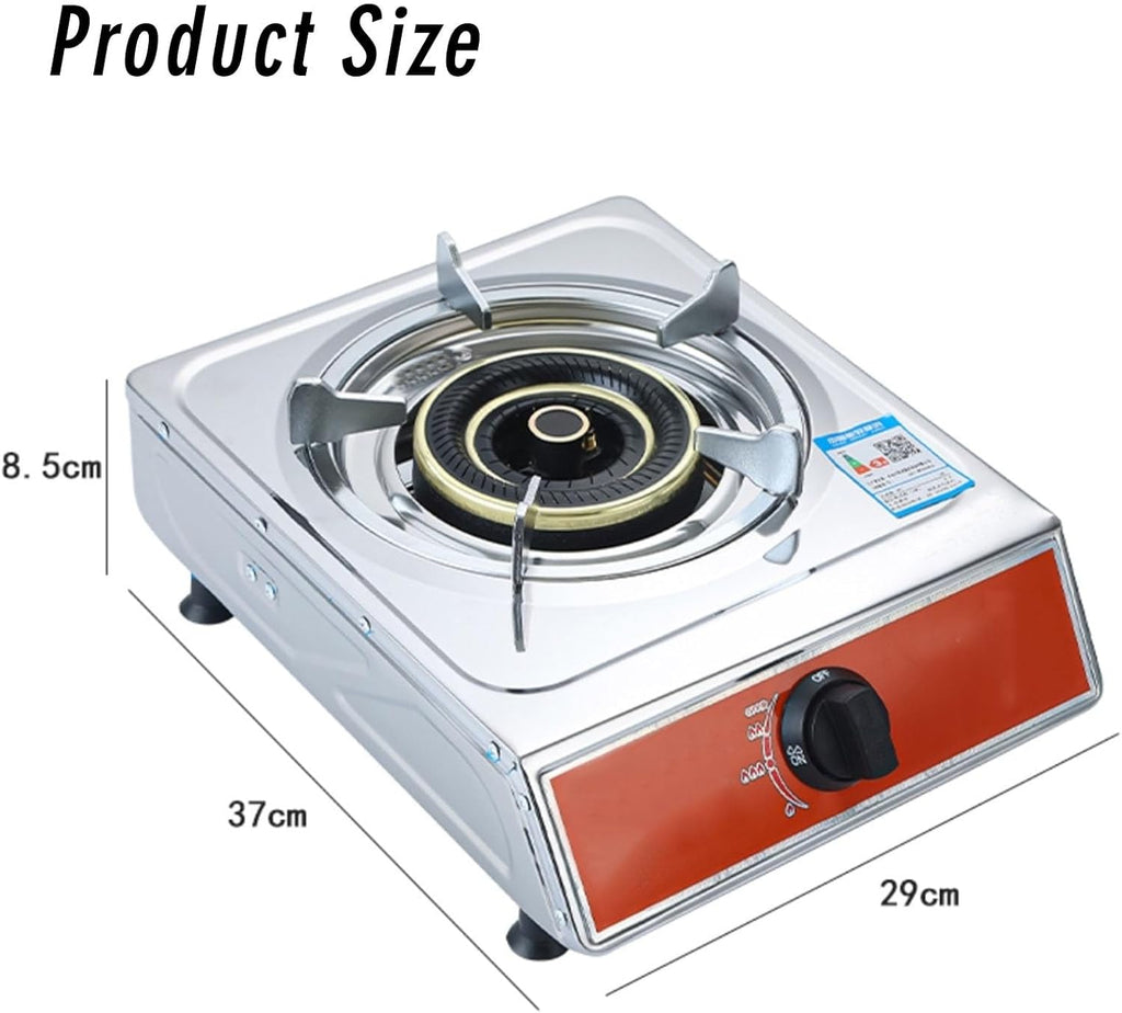 Portable Gas Stove,Cassette Stove,Max 12965.6‬BTU Single Burner Cassette Stove Piezo-Ceramic Ignition for Home Use Food Stalls and Canteens