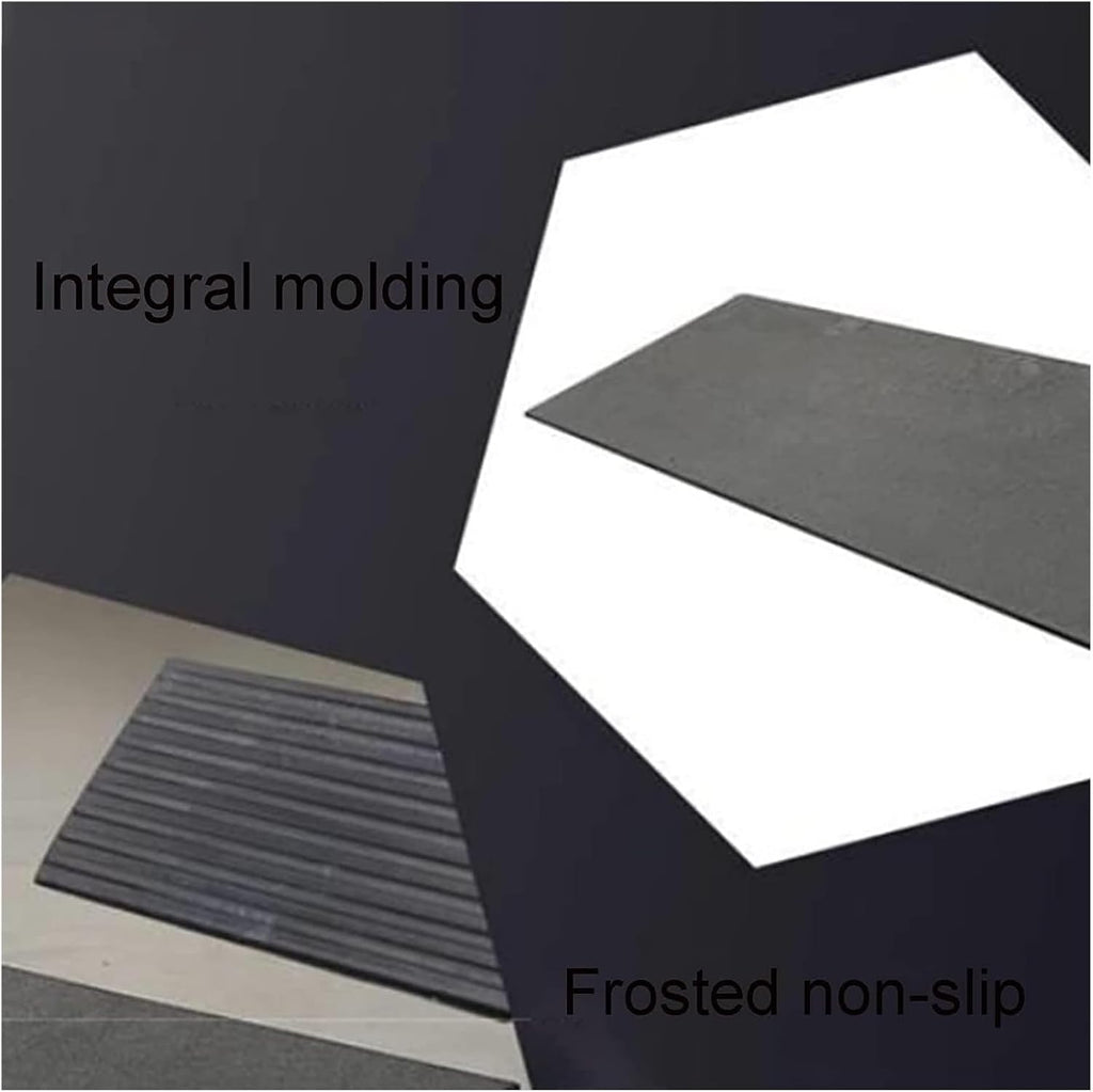 Threshold Ramp Wheelchair Ramp Non-Slip Plastic Threshold Ramp Wear-Resistant Speed Bump Portable Scooter Ramp Fo Door Handicap Ramps Anti-Slip (Yellow 100 * 7 * 1.5in)
