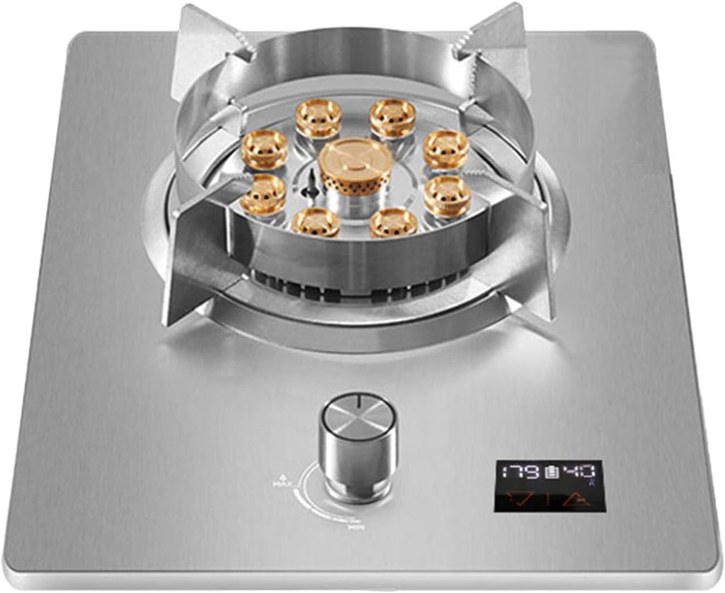 Portable Gas Stove,Single Burner Propane Stove,Max 23884BTU with Pulse Electronic Ignition Stainless Steel Suitable for Apartments Kitchens (Color : NG, Size : Style 2)