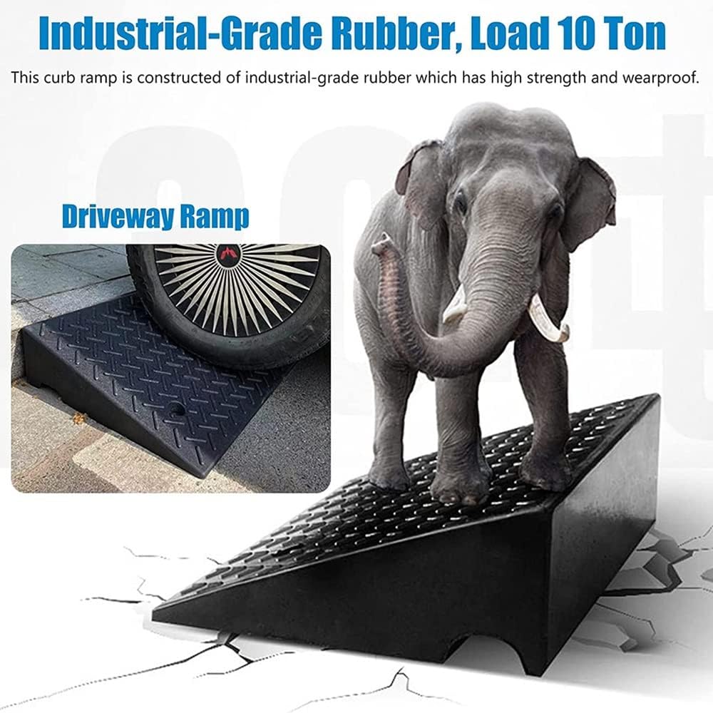Driveway Curb Ramp Rubber Threshold Ramp, 2-6 Inch Height, Ramp for Loading Dock Car Sidewalk Heavy Duty & Portable (Size : 100x30x11cm)