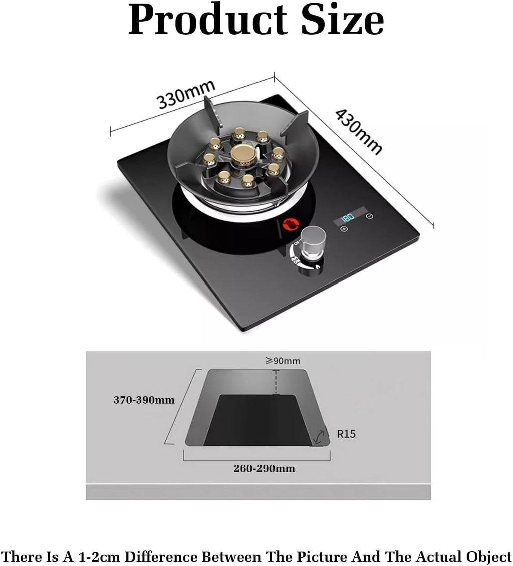 Gas Stove 1 Burner,5.2KW Catering Indoor Regulators,Gas/LP Gas Conversion Stove,with Flameout Protection and Timer,for Home Kitchen(LPG)