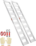 VEVOR Aluminum Ramps, 1250lbs, Straight Ramp with Treads and Load Straps, Portable Loading Ramp for Motorcycles, ATVs, Trucks, Lawn Mower, Dirt Bike, Garden Tractor, 78' L x 12' W, 2Pcs