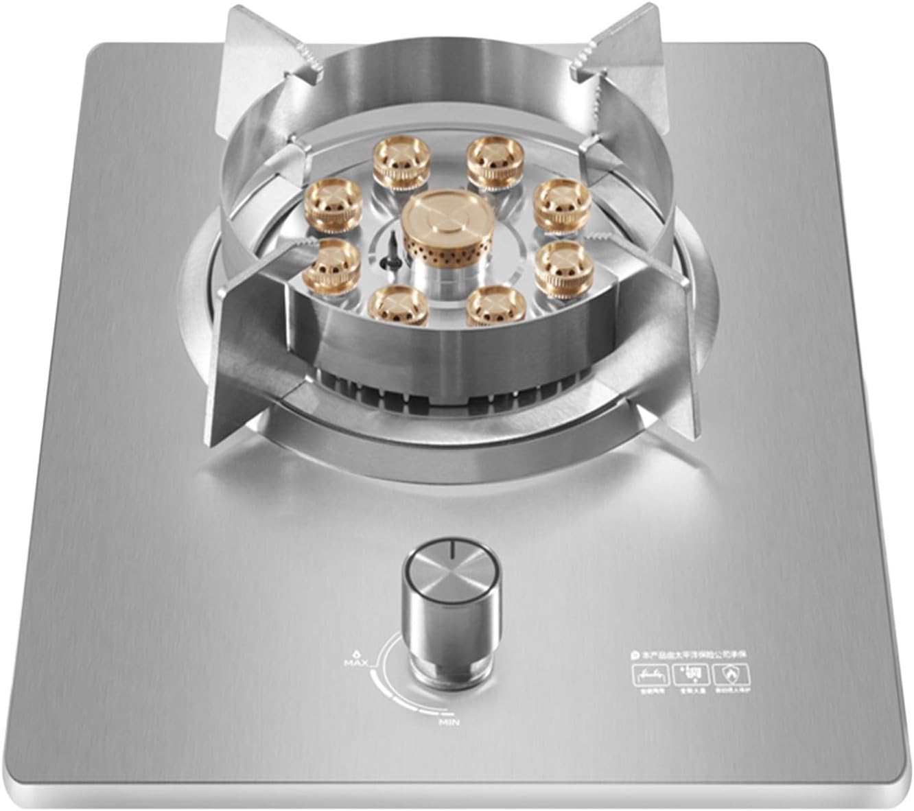 Portable Gas Stove,Single Burner Propane Stove,Max 23884BTU with Pulse Electronic Ignition Stainless Steel Suitable for Apartments Kitchens (Color : NG, Size : Style 1)