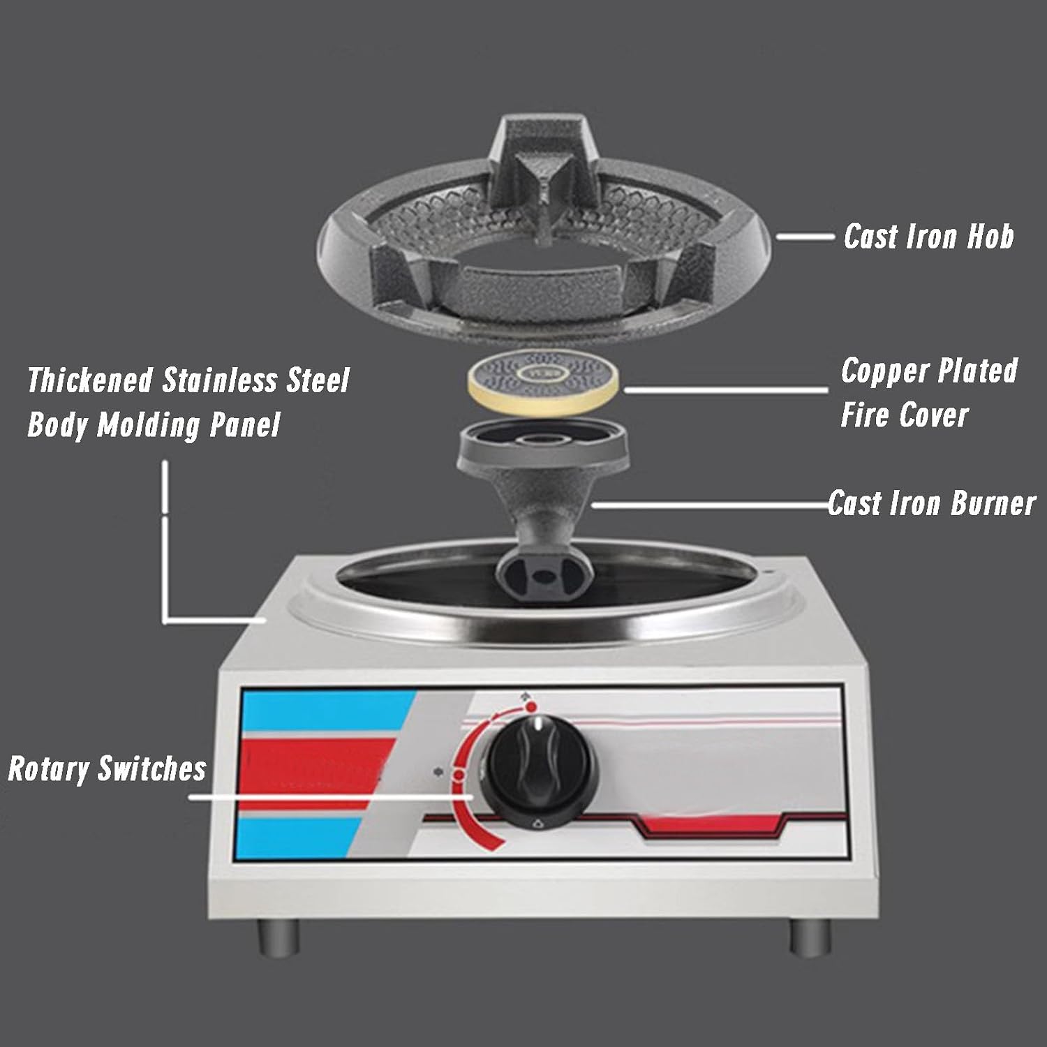 Portable Gas Stove,Cassette Stove,Max 102,360BTU Single Burner Cassette Stove Piezo-Ceramic Ignition for Car Travel Home and Apartment