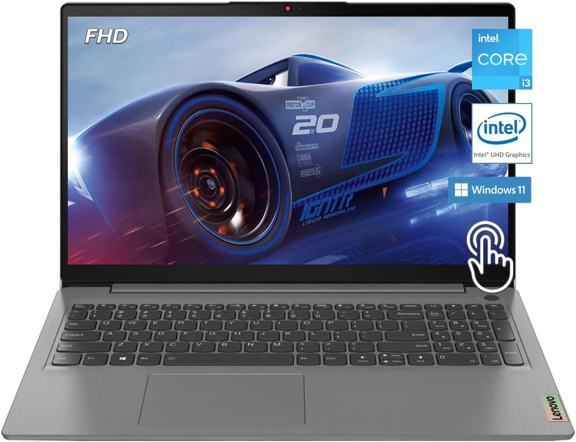Lenovo 2023 Ideapad 3i Laptop, 15.6' FHD Touchscreen, 11th Gen Intel Core i3-1115G4 Processor, 12GB DDR4 RAM, 256GB SSD, HDMI, Webcam, Wi-Fi6, Bluetooth, Win11, Arctic Grey, W/GaLiMu