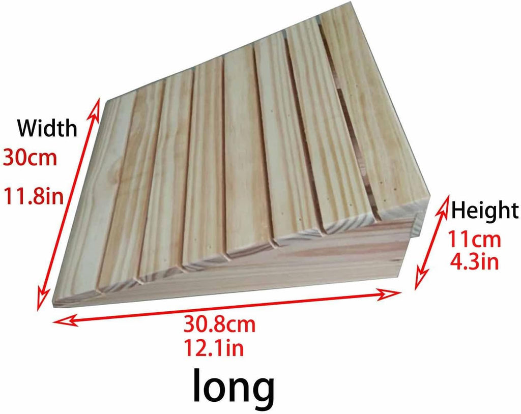 JYDQM Wheelchair Ramp Portable Door Threshold Ramp Wood, Non Slip Doorways Step Ramp, Mobility Entry Ramp for Wheelchair/Bike/Scooter, Curb Ramps for Seniors/Toddlers/Pets(Size:30.8 x 30 x 11cm)