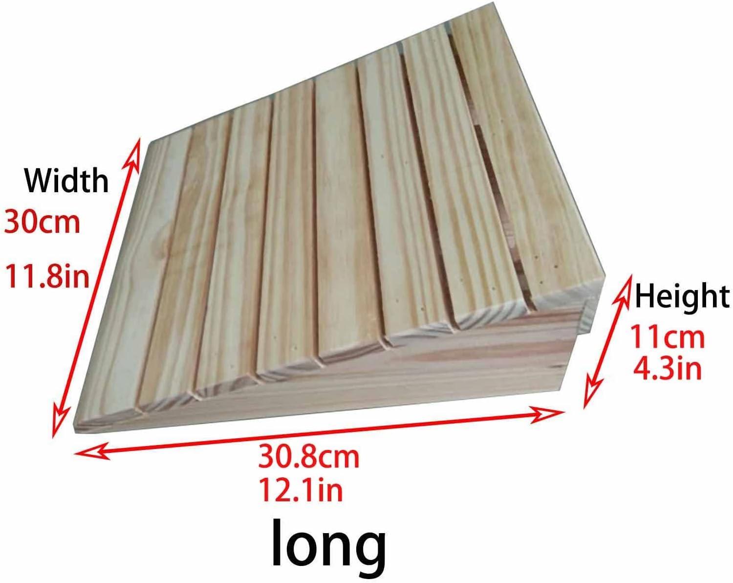 JYDQM Wheelchair Ramp Portable Door Threshold Ramp Wood, Non Slip Doorways Step Ramp, Mobility Entry Ramp for Wheelchair/Bike/Scooter, Curb Ramps for Seniors/Toddlers/Pets(Size:30.8 x 30 x 11cm)