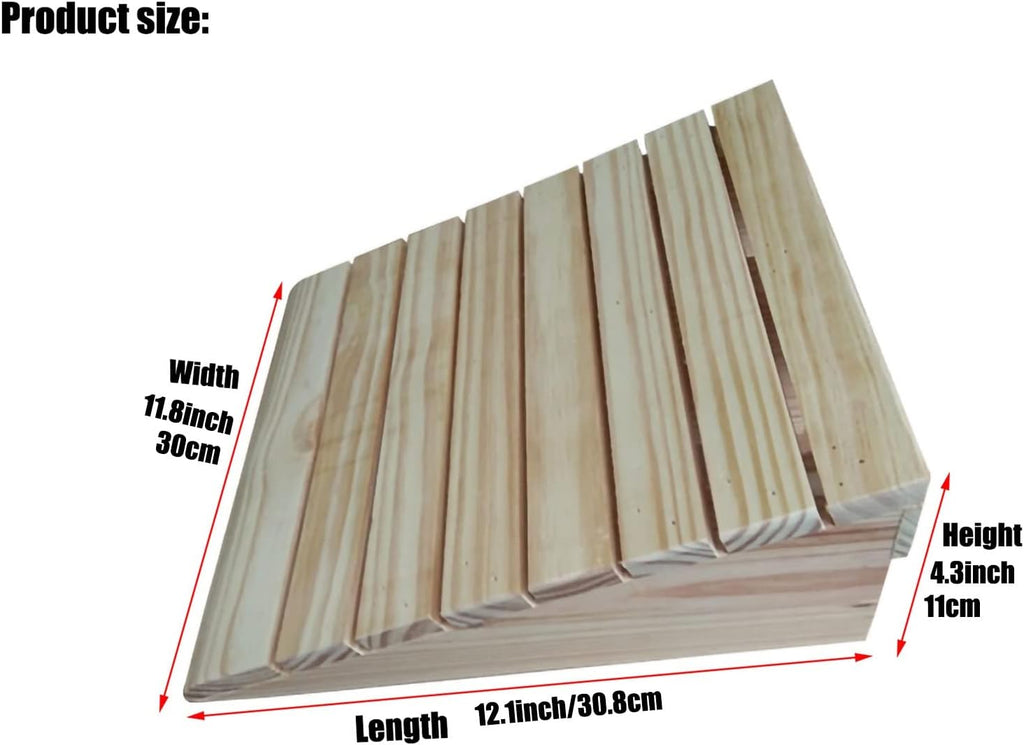 Wood Wheelchair Scooter Threshold Ramp 2' 3' 4' 5' 6' Rise, Heavy Duty Curb Ramp Wheelchair Ramp for Doorway, Thresholds, Wheelchair (Size : 30.8x30x11cm/12.1x11.8x4.3in)