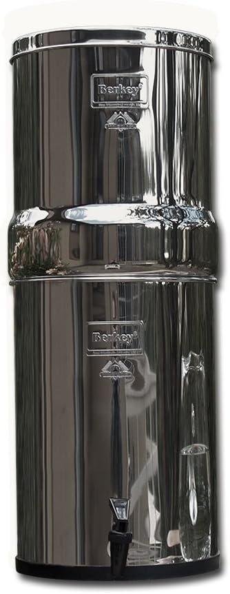 Royal Berkey Gravity-Fed Stainless Steel Countertop Water Filter System 3.25 Gallon with 2 Authentic Black Berkey Elements BB9-2 Filters