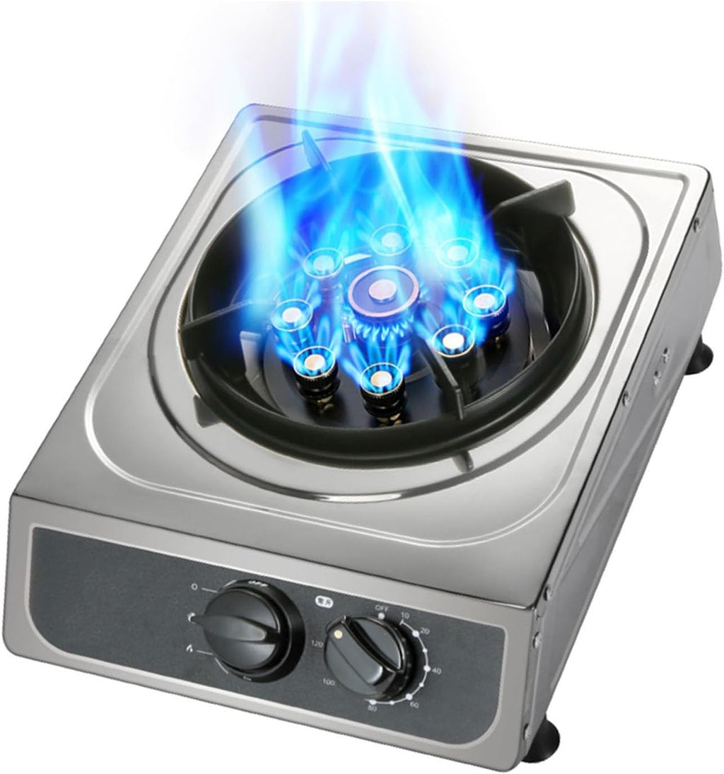 Portable Gas Stove,Cassette Stove,Max 24566.4BTU Single Burner Cassette Stove Piezo-Ceramic Ignition for Car Travel Home and Apartment (Color : NG)