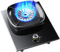 Gas Cooker,Household Tabletop 5.2kW High-Fire Stove, Single-Burner Embedded Gas Cooker,for Family Restaurants Food Stalls(NG)