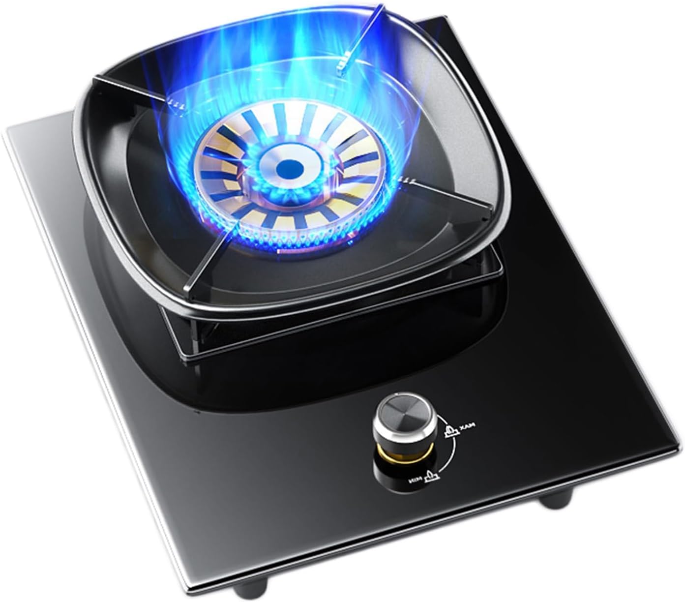 Gas Cooker,Household Tabletop 5.2kW High-Fire Stove, Single-Burner Embedded Gas Cooker,for Family Restaurants Food Stalls(NG)