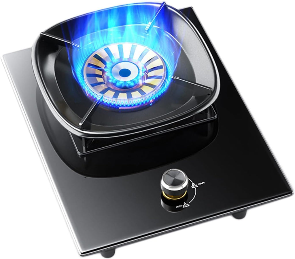 Gas Cooker,Household Tabletop 5.2kW High-Fire Stove, Single-Burner Embedded Gas Cooker,for Family Restaurants Food Stalls(LPG)