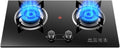 Propane Stove,2 Burners Portable Propane Stove,17742.4BTU High Power Tempered Glass Gas Cooktop Suitable for Kitchen Outdoor RV and Apartments (Color : LPG, Size : Style 1)