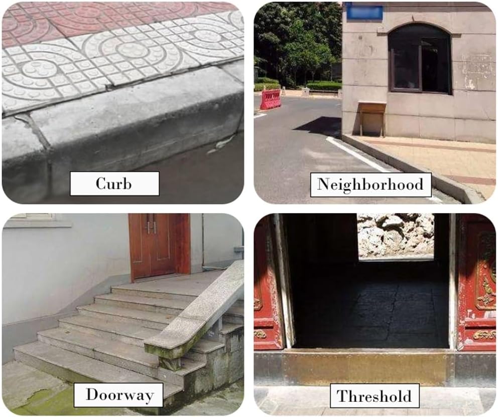 Rubber Driveway Curb Ramp, 1000KG(2204LBS) Loading Threshold Ramp, Slope Ramp for Wheelchair Mobility/Bikes/Motorcycles (Size : Height 5cm (2inch))