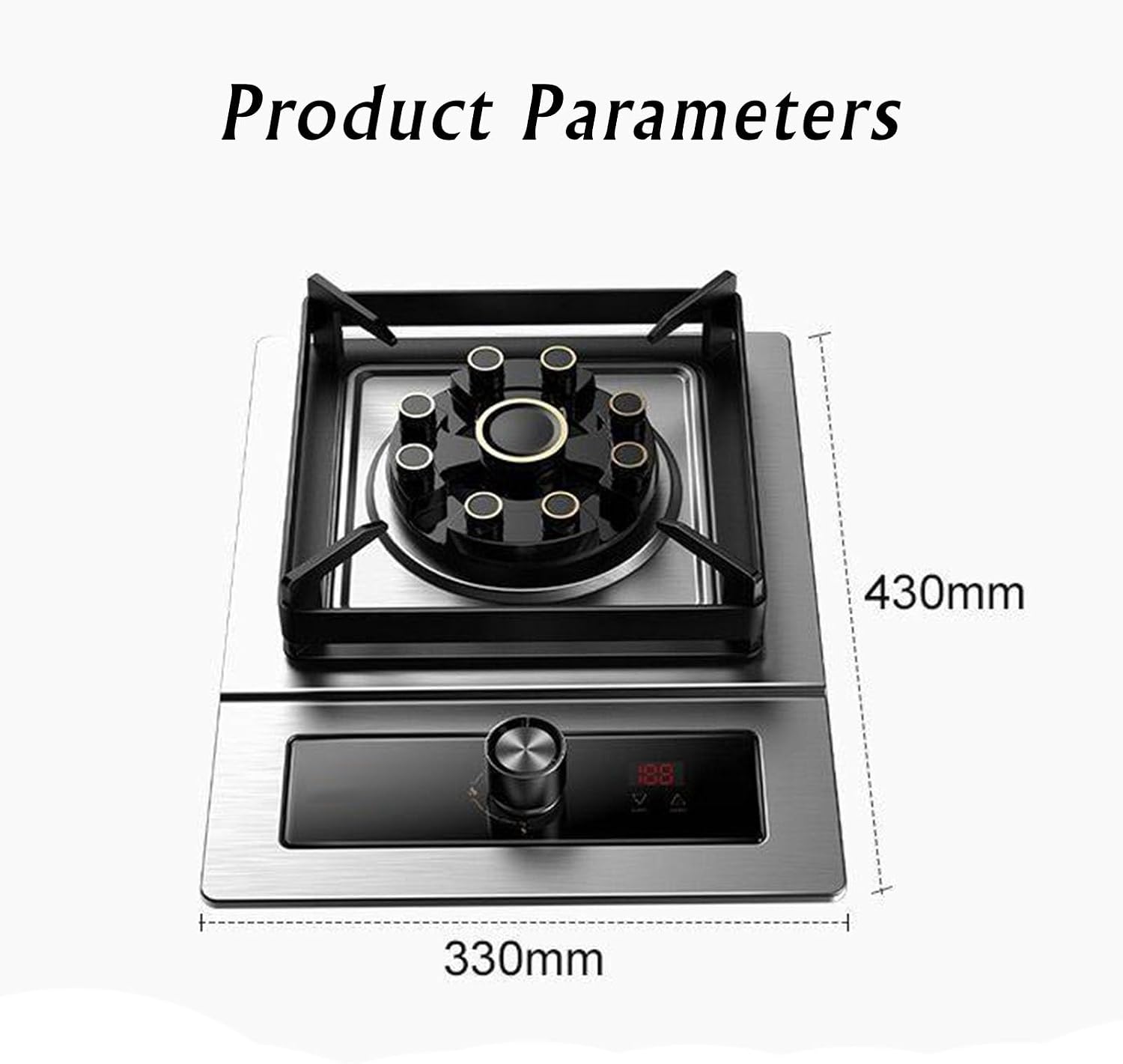 Portable Gas Stove,1 Burner Propane Stove,Max 17060BTU Tempered Glass with Pulse Electronic Ignition Suitable for Kitchen and Apartment (Color : Silver, Size : LPG)