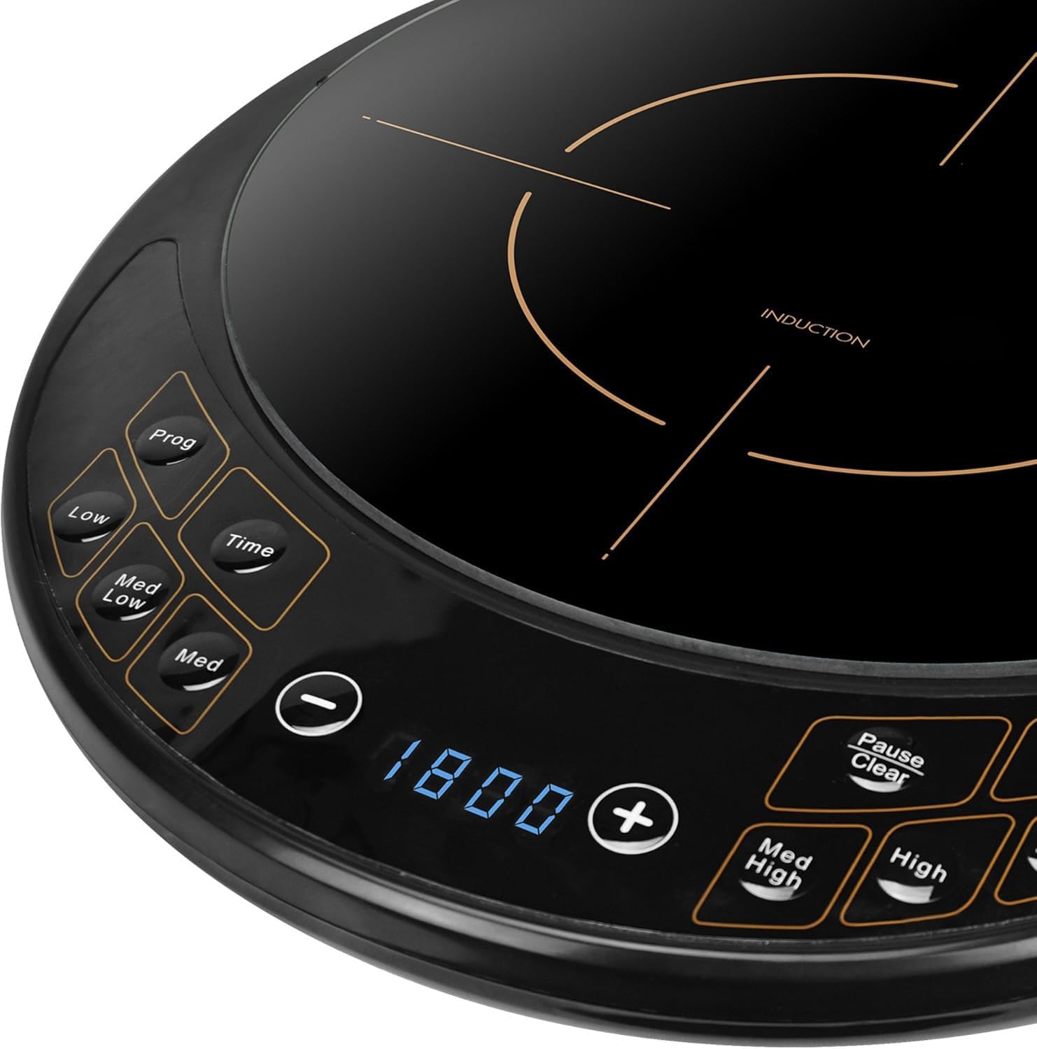 Single Electric Induction Cooktop – 1800W Portable Countertop Burner with 6 Presets, Digital Display, Timer & Auto Shut Off
