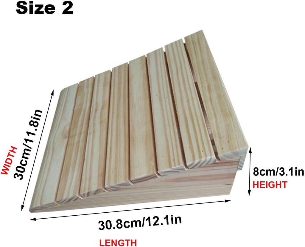 Wooden Threshold Ramp 2-6inch Door Ramp Home Non-Slip Entry Ramp or Doorways Curbs Step Transition Ramps for Wheelchair Walkers Car Motorcycle (Size : 30.8x30x8cm)