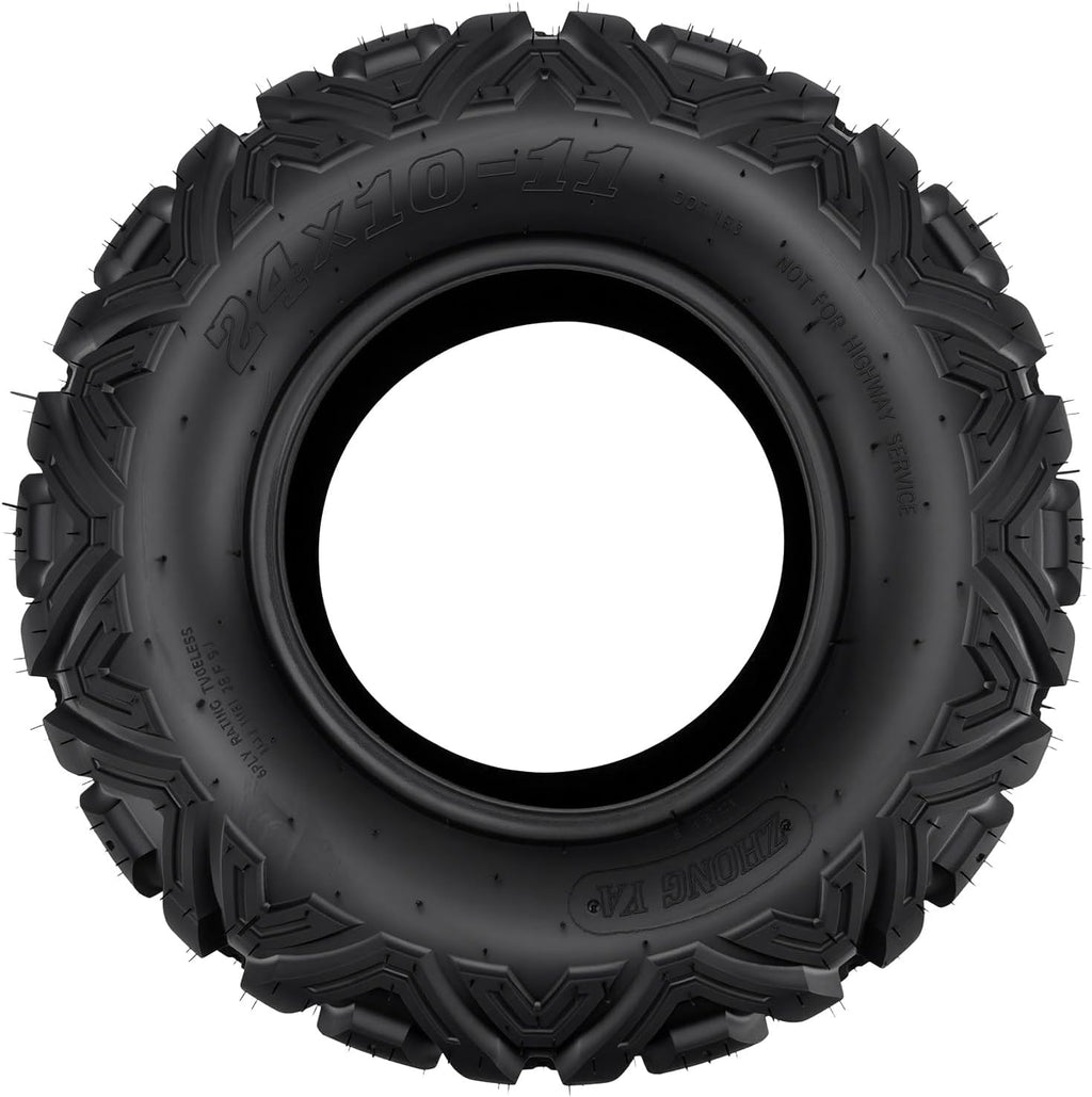 KAX 24x10-11 ATV UTV All-terrain Tires,24x10-11 Off-Road Mud Tires,6 Ply, 2Pcs,Tubeless Z-199