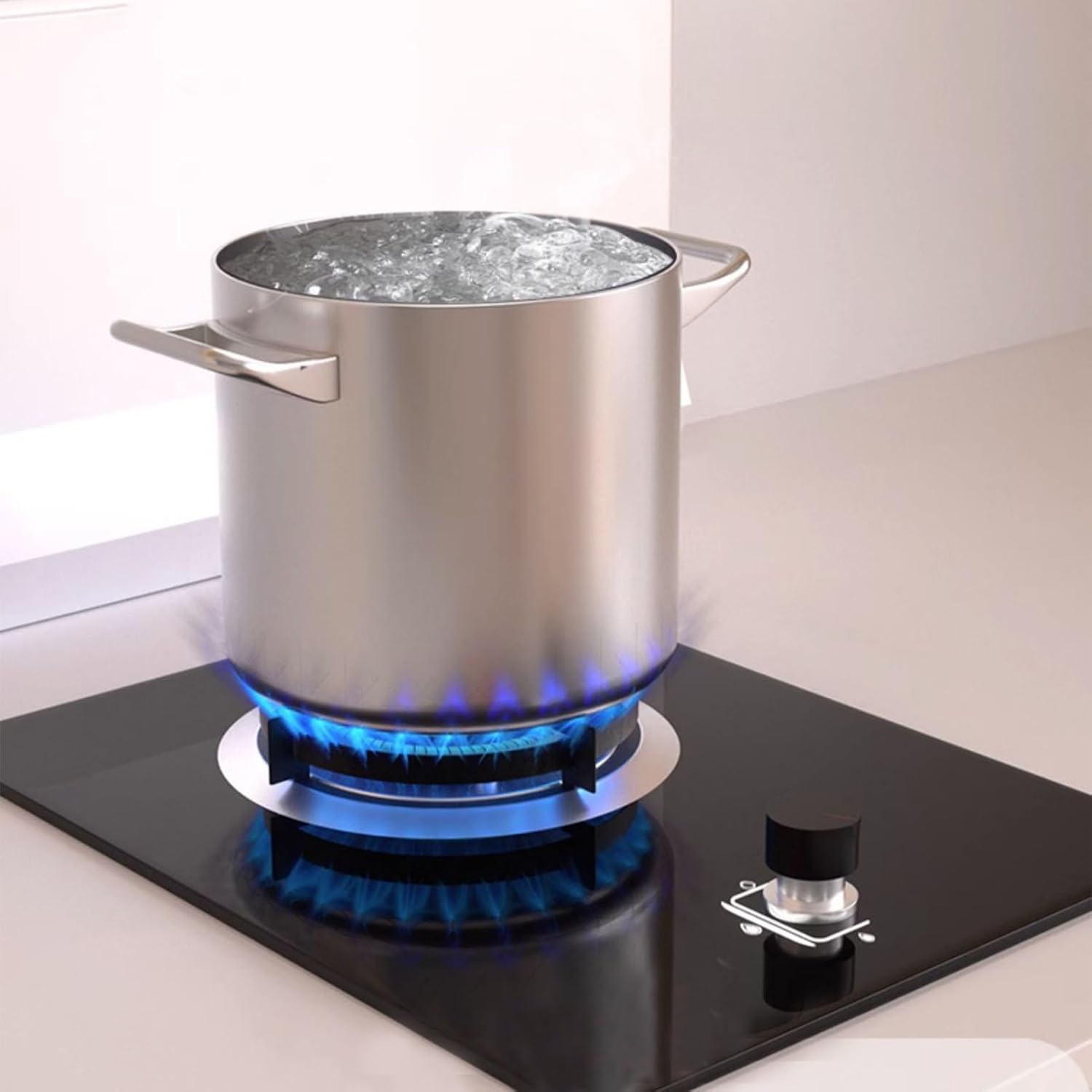 Gas Cooker 1 Burner,5.2KW High-fire Timer,Gas/LP Gas Conversion Stove,with Flameout Protection,for Home Kitchen Motor Home Camp(LPG)