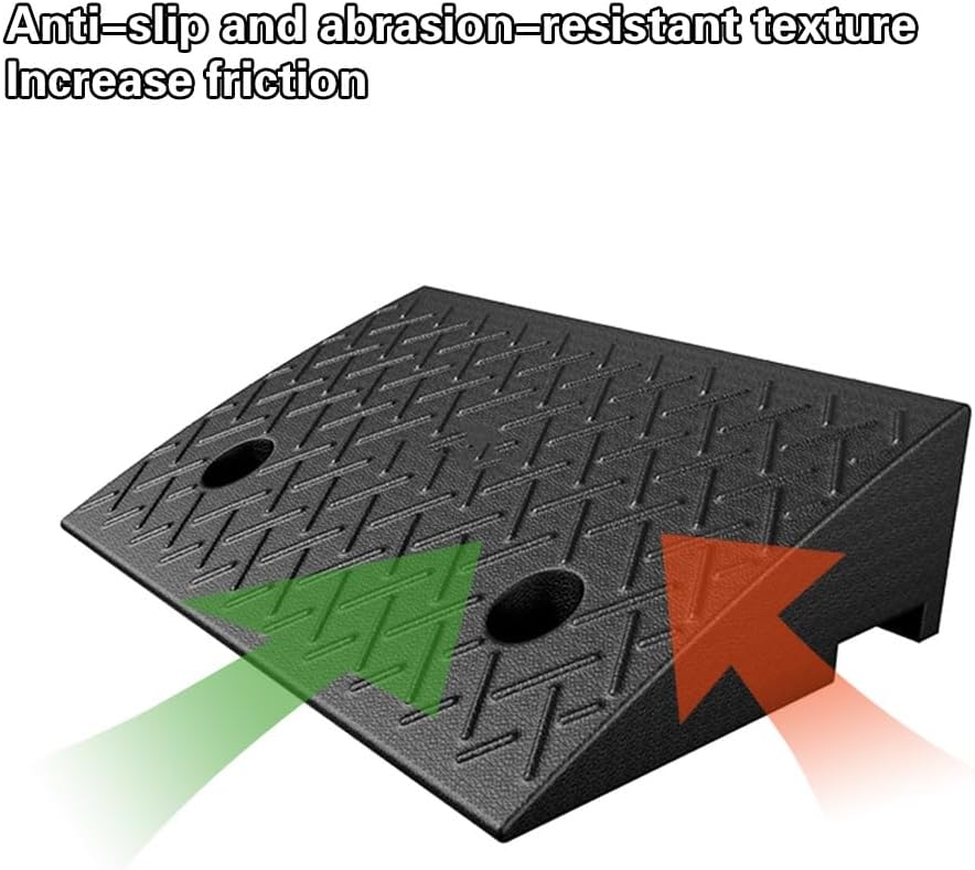 Portable Curb Ramp Garden Shed Ramp Threshold Ramp Kerb Ramp for Wheelchairs Sidewalk Car Doorways Bike Motorcycle Lawnmower(19.7x31.5x3.9in)